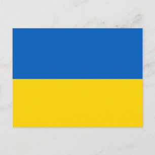 Ukraina Flagge Vykort
