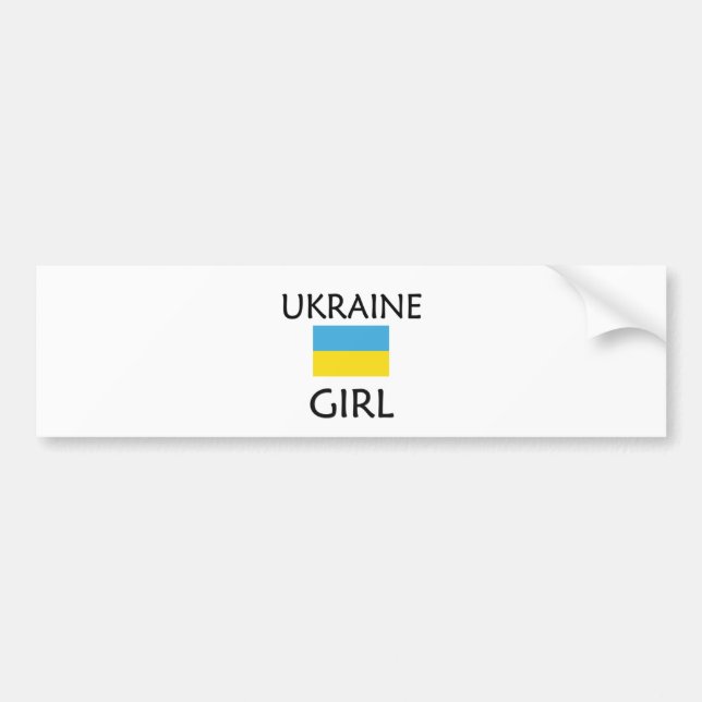 UKRAINA FLICKA BILDEKAL (Framsidan)