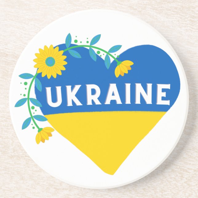 Ukraina Flower Heart Underlägg (Framsidan)