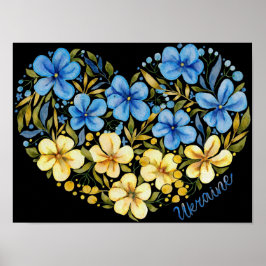 Ukraina Flowers for Peace Poster