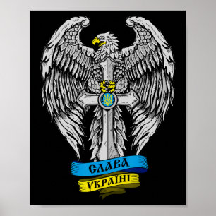 Ukraina Född I - Slava Ukraini Stolt Ukrainsk Flag Poster