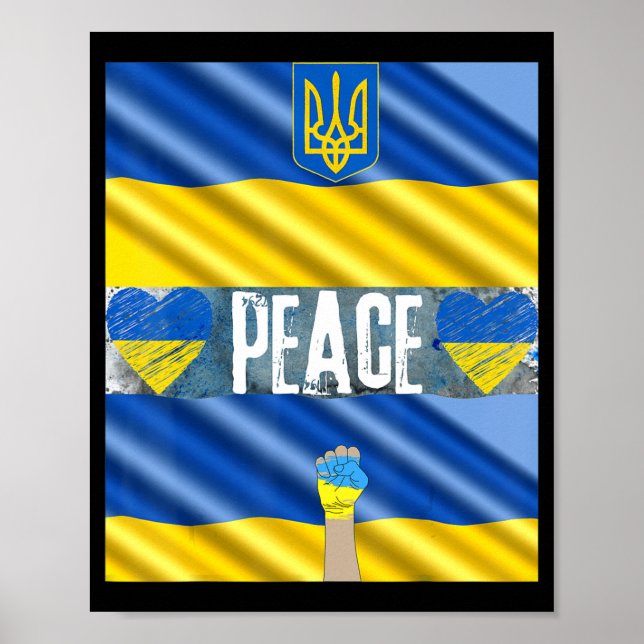 Ukraina för fred i Ukraina Stopp för Ukraina Poster (Framsidan)