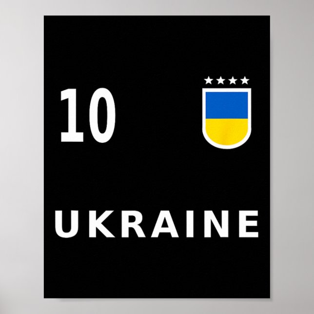 Ukraina Fotboll Nummer 10 # Tio Fans  Poster (Framsidan)
