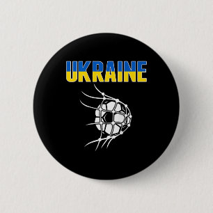 Ukraina Fotbollsfans Tröja - Ukrainsk Flagga Fotbo Knapp