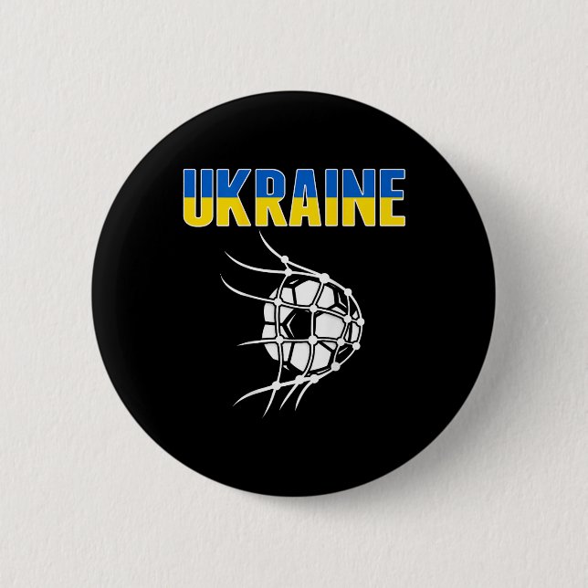 Ukraina Fotbollsfans Tröja - Ukrainsk Flagga Fotbo Knapp (Framsida)