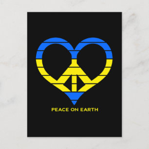 Ukraina Fred på jorden Shirt Retro Peace Kärlek U Vykort