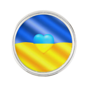 Ukraina - fred - Ukrainas Flagga - frihet  Kavajnål