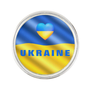 Ukraina - fred - Ukrainas Flagga - Stödfrihet Kavajnål