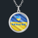 Ukraina - fred - Ukrainas Flagga - Stödfrihet Silverpläterat Halsband<br><div class="desc">Jag står med Ukraina - fred - ukrainsk Flagga - frihetsstöd - starkt tillsammans - frihetseger! Du kan överföra till mer än 1 000 Zazzle-produkter! Vi står med Ukraina!</div>