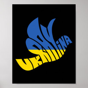 Ukraina Fredsdova Ordbild - Ukrainsk Stolthet Poster