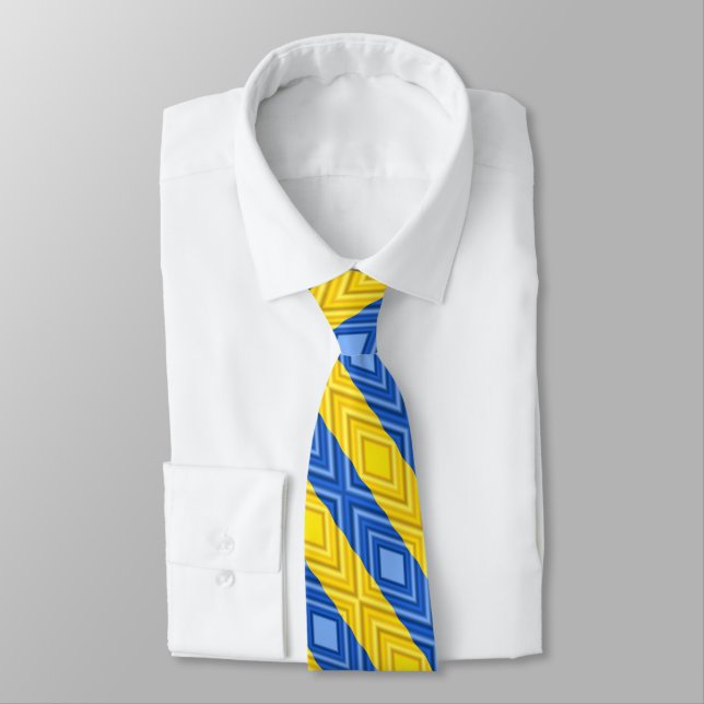 Ukraina - Fredsfrihet - Ukrainas Flagga Neck Tie Slips (Bunden)
