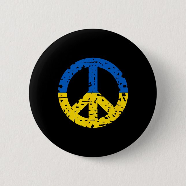 Ukraina Fredstecken Tröja Vintage Retro Ukrainsk F Knapp (Framsida)