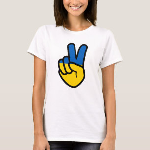 Ukraina-Fredsteckenet med flagga Ukraina färg T Shirt