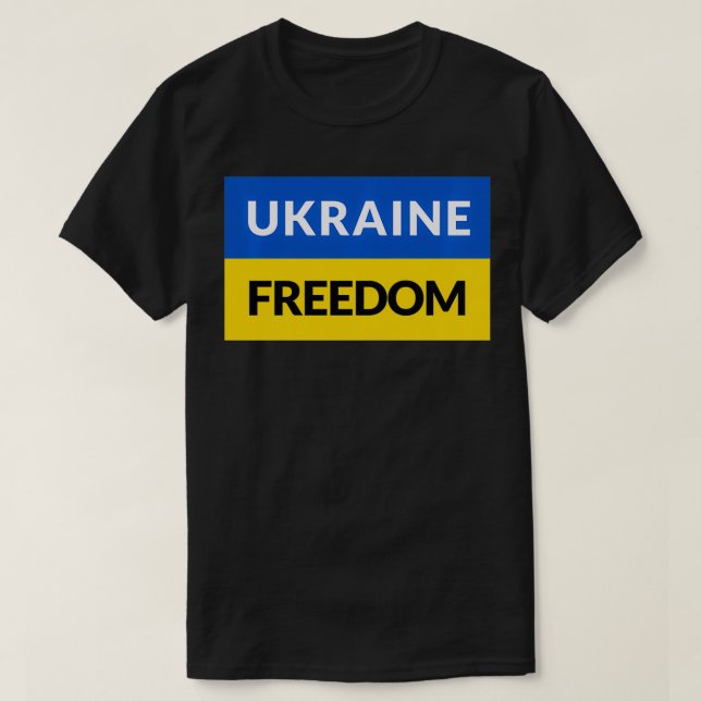 UKRAINA FREEDOM stöder fred för ett fritt Ukraina  T Shirt (Design framsida)