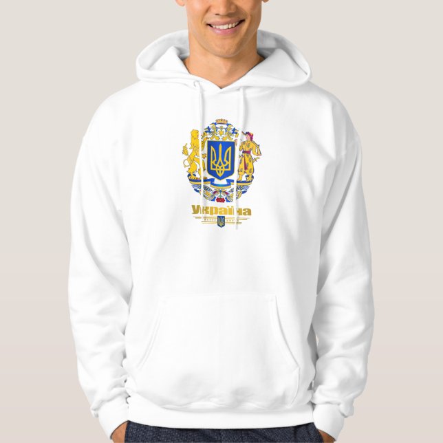 Ukraina Fullt Arm Hoodie (Framsida)