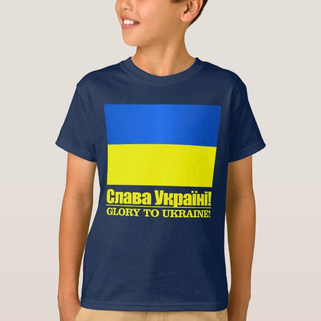 Ukraina (Glory to Ukraina) T Shirt (Framsida)