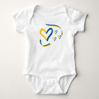 Ukraina Hearts Baby Bodykosti T Shirt