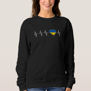 Ukraina Heartslag I Kärlek Ukraina Flagga Heart T Shirt