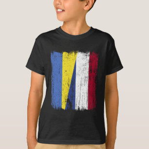 Ukraina Holland Halv Flagga Ukrainsk Holländsk Arv T Shirt