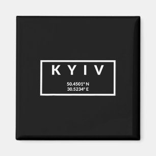 Ukraina Huvudstad Koordinater - Kiev 1  Magnet