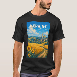 Ukraina Illustration Resa Konst Vintage T Shirt