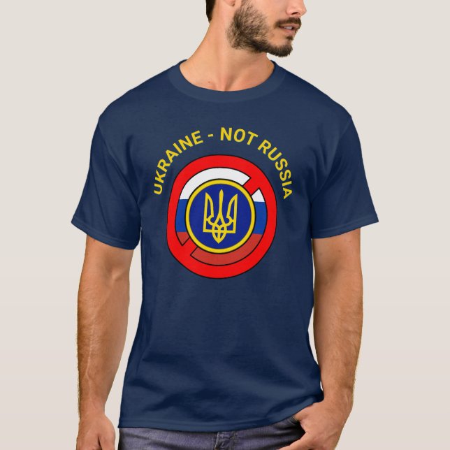 Ukraina - inte Ryssland T-Shirt (Framsida)