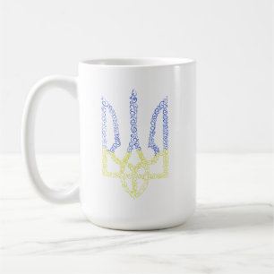 Ukraina jackar arm trident tryzub spiral mönster kaffemugg