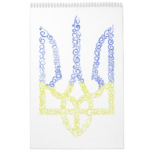 Ukraina jackar arm trident tryzub spiral mönster kalender