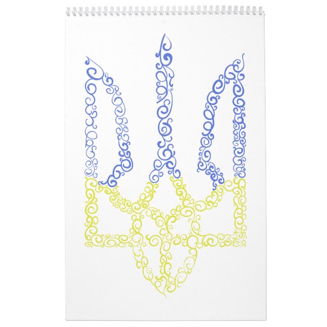 Ukraina jackar arm trident tryzub spiral mönster kalender (Omslag)