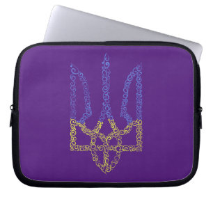 Ukraina jackar arm trident tryzub spiral mönster laptop fodral