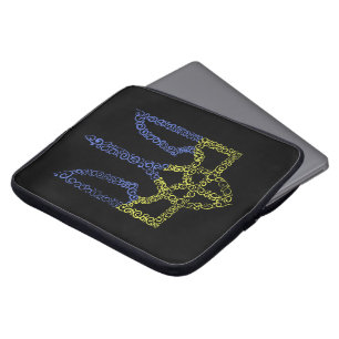Ukraina jackar arm trident tryzub spiral mönster laptop fodral
