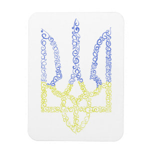 Ukraina jackar arm trident tryzub spiral mönster magnet