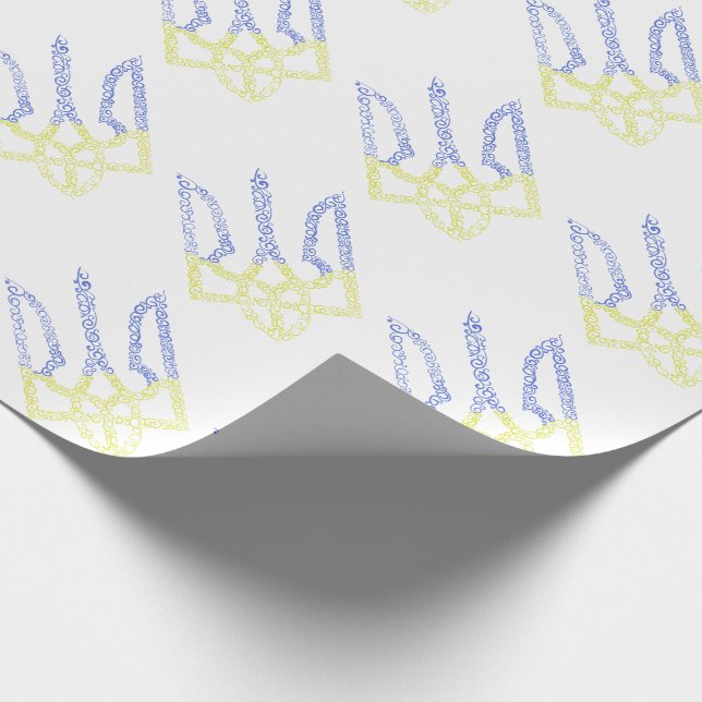 Ukraina jackar arm trident tryzub spiral mönster presentpapper (Hörn)