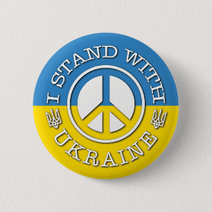 Ukraina Jackar fredsknappen Arm Blue Gult Peace Knapp