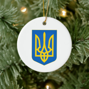 Ukraina Jackar om Arm Julgransprydnad Keramik