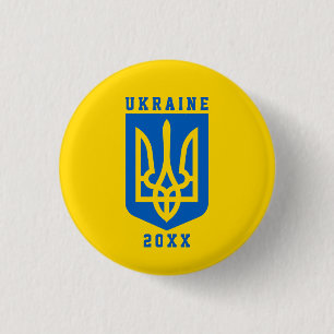 UKRAINA Jackar om Arm och år för GULT Knapp