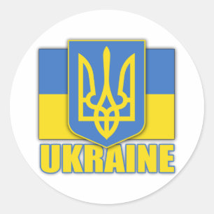 Ukraina Jackar om Arm Runt Klistermärke