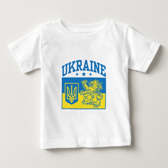 Ukraina Jackar om Arm T-shirt (Framsida)