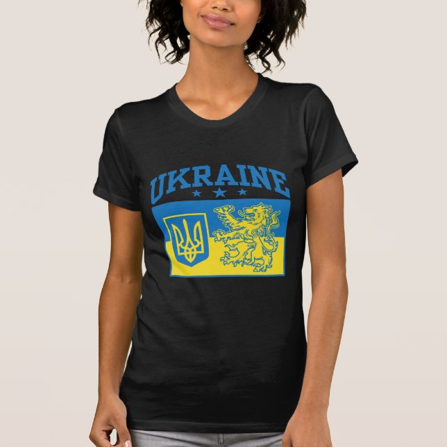 Ukraina Jackar om Arm T Shirt (Framsida)