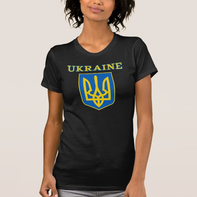 Ukraina jackar om arm tee shirt (Framsida)