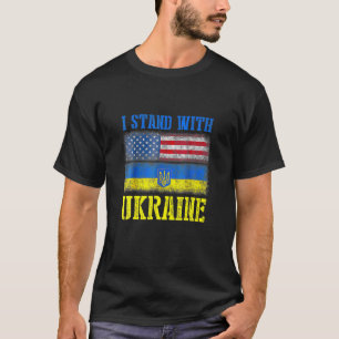 Ukraina Jag står för Ukrainas Flagga Support Ukrai T Shirt