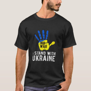 Ukraina Jag står på Ukrainas Flagga Support T Shirt