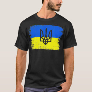 Ukraina Jag står på Ukrainas Flagga Support T Shirt