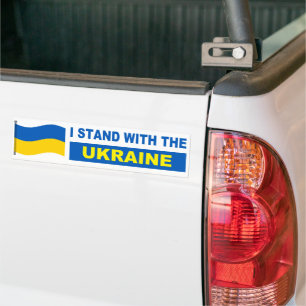 Ukraina - jag står på Ukrainas sida Bildekal