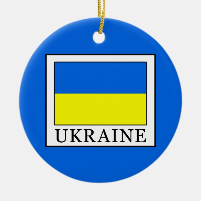 Ukraina Julgransprydnad Keramik (Framsidan)