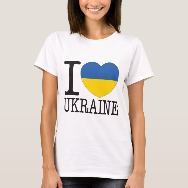 Ukraina kärlek v2 t-shirt (Framsida)