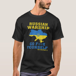 Ukraina Karta Flagga Färg Glory to Ukraina Support T Shirt