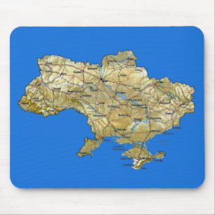 Ukraina karta Mousepad Musmatta