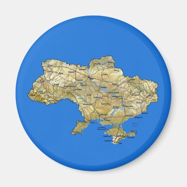 Ukraina Kartmagnet Magnet (Framsidan)