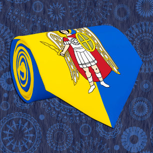 Ukraina & Kiiv City Jackande av Arm, Ukrainas Flag Slips
